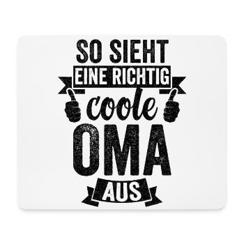 So Sieht Eine Richtig Coole Oma Aus Omi Greisin - Mousepad (Querformat) - Weiß - Vorne
