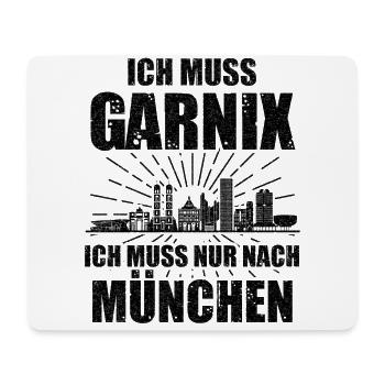 München Skyline Münchener Bayrisch Oberbayern - Mousepad (Querformat) - Weiß - Vorne