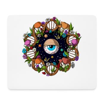 DNA-Zauberpilze - Mousepad (Querformat) - Weiß - Vorne