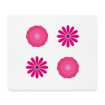 Lätzchen Flower Pack Pink - Mousepad (Querformat) - Weiß - Vorne