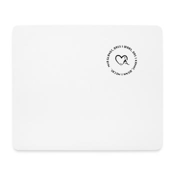 Heimat, Hoamat Spruch Herz Berg Bergmotiv Geschenk - Mousepad (Querformat) - Weiß - Vorne