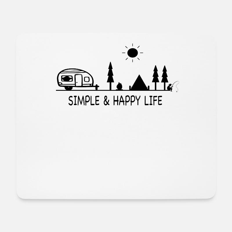 Wohnwagen Anhänger Camping Spruch Angeln Geschenk - Mousepad (Querformat) - Weiß
