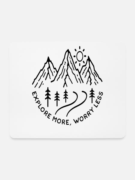Camping schweiz tirol Berg wander outdoor Geschenk - Mousepad (Querformat) - Weiß