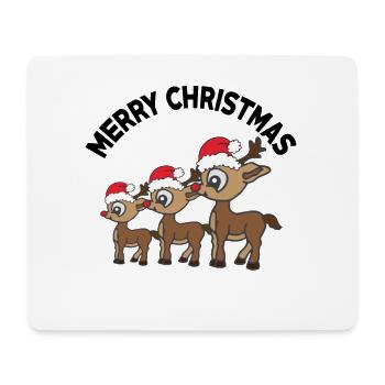 Reindeer Family Celebrate Merry Christmas Merry Xmas - Mouse Pad (horizontal) - white - Front