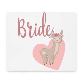 Bride To Be Braut Alpaca Lama Alpaka JGA Party - Mousepad (Querformat) - Weiß - Vorne