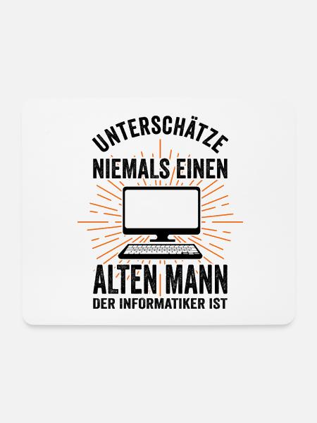 Informatiker Admin Informatik Lustige Sprüche - Mousepad (Querformat) - Weiß