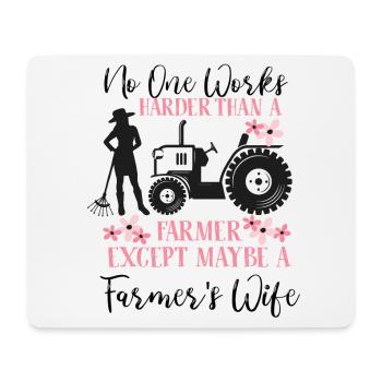 Personne ne travaille plus dur qu'une femme d'agriculteurs Life Agric - Tapis de souris (format paysage) - blanc - Devant