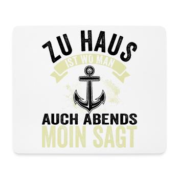 Moin Hamburger Anker Hamburg Lustige Sprüche - Mousepad (Querformat) - Weiß - Vorne