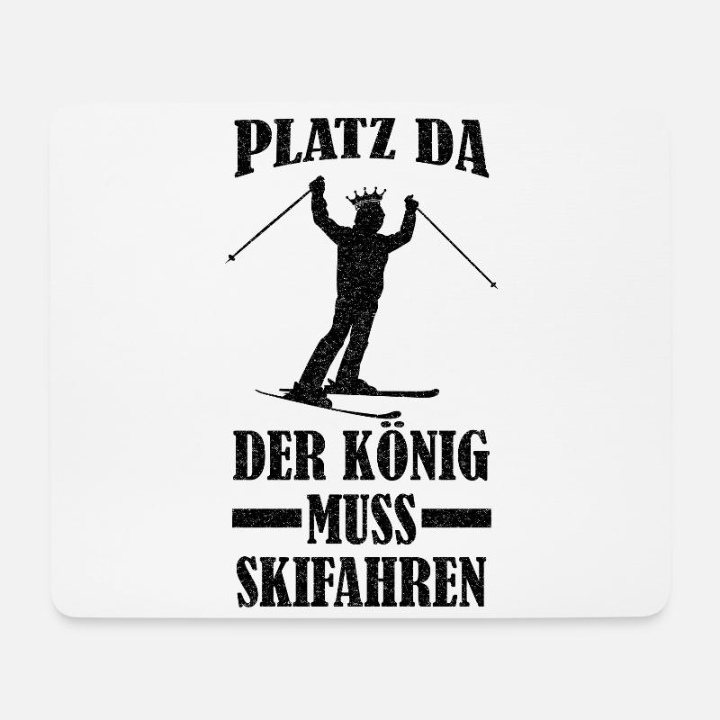 Skifahren Skiurlaub Skifahrer Apres Ski Skiurlaub - Mousepad (Querformat) - Weiß
