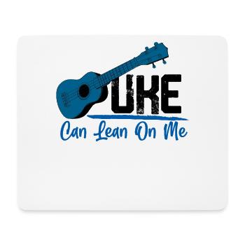 Uke Can Lean On Me Ukulele Player Hawaiian Musicia - Mouse Pad (horizontal) - white - Front