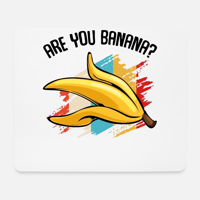 Bananen Frucht - Mousepad (Querformat) - Weiß