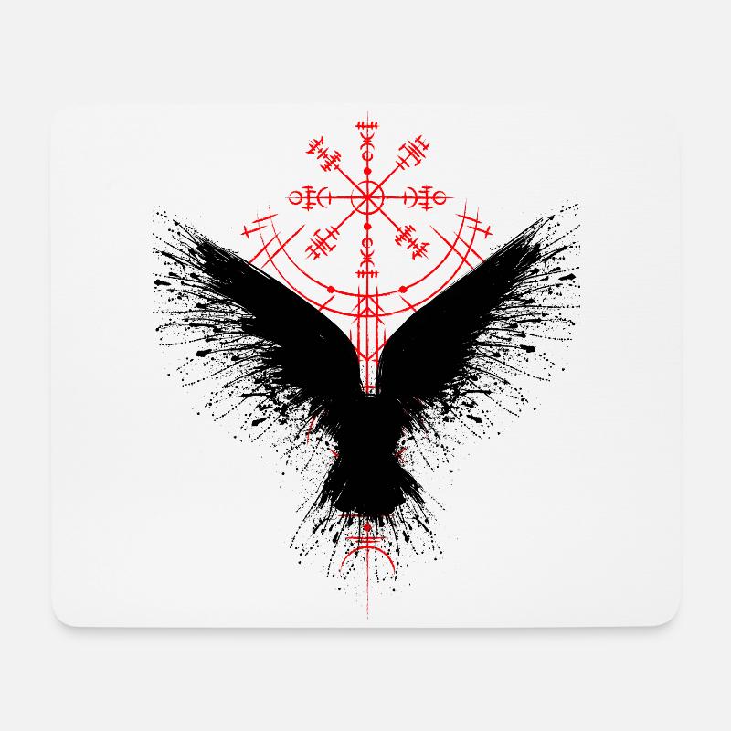 Odin's raven - Mouse Pad (horizontal) - white