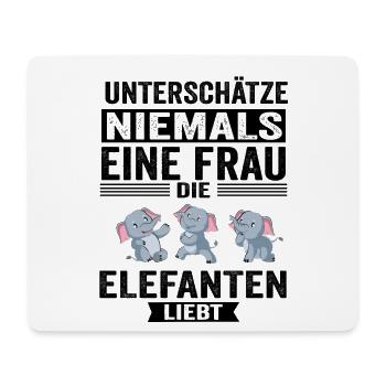 Elefant Elefantenmama Elefantenliebhaber Geschenk - Mousepad (Querformat) - Weiß - Vorne