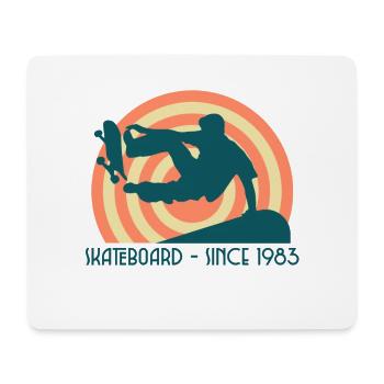 Skateboard depuis 1983 - Tapis de souris (format paysage) - blanc - Devant