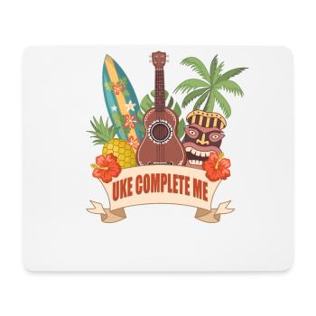 Uke Complete Me Ukulele Player Hawaiian Musician - Mouse Pad (horizontal) - white - Front