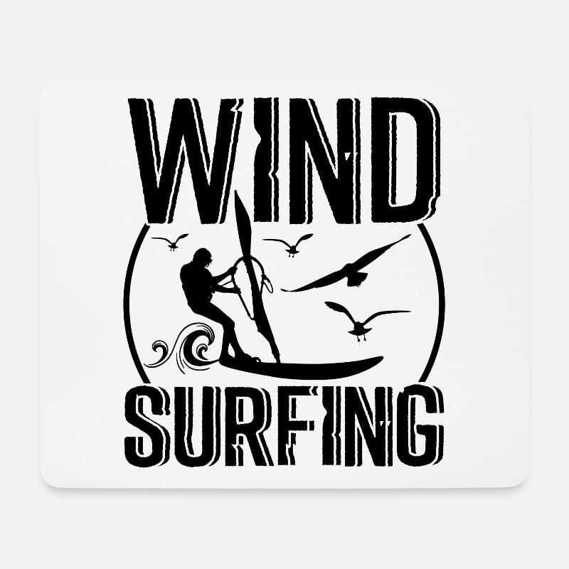 Windsurfing - Mousepad (Querformat) - Weiß