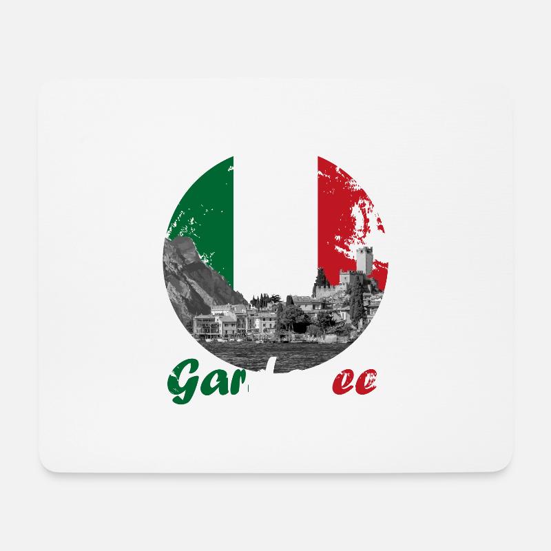 Ich muss wieder an den Gardasee. Bella Italia - Mousepad (Querformat) - Weiß