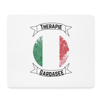 Brauche keine Therapie. Ich muss an den Gardasee - Mousepad (Querformat) - Weiß - Vorne
