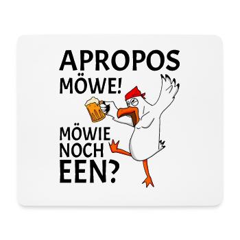 Apropos Möwe Möwie noch een Plattdeutsch Norden - Mousepad (Querformat) - Weiß - Vorne