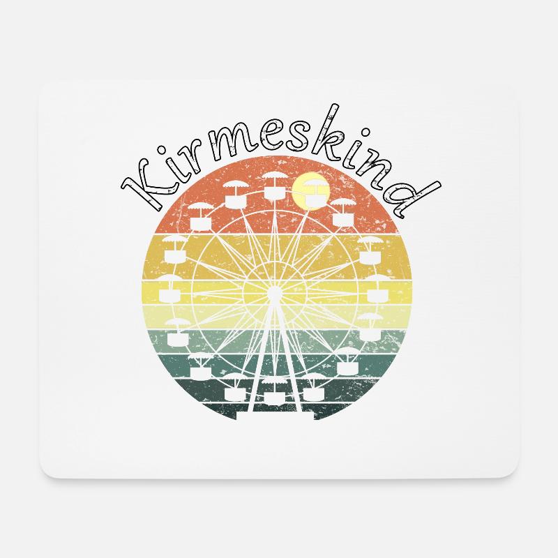 Kirmeskind - Schausteller und Riesenrad - Mousepad (Querformat) - Weiß