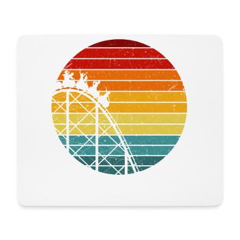 Vintage montagnes russes Design - Tapis de souris (format paysage) - blanc - Devant