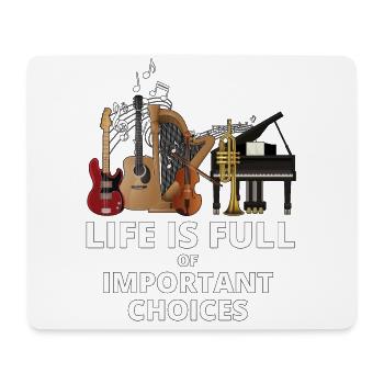 La vie musicale est pleine d’instruments - Tapis de souris (format paysage) - blanc - Devant