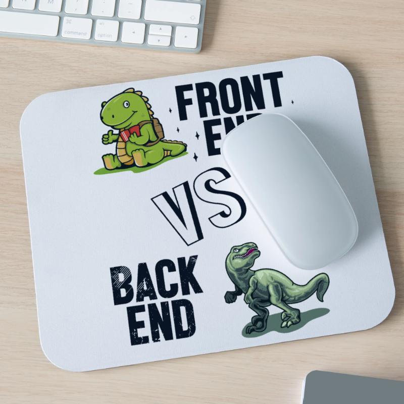 Frontend vs. Backend Developer Developer Coder Mousepad (Querformat)