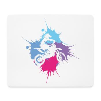 motocross motorrad biker bike motorsport geschenki - Mousepad (Querformat) - Weiß - Vorne