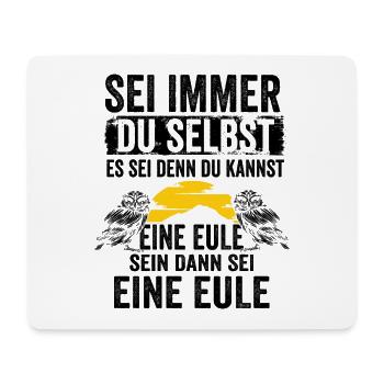 Eule Vogel Nachteule Nachtvogel Geschenk - Mousepad (Querformat) - Weiß - Vorne