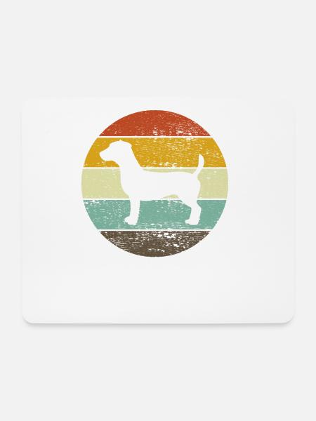 Jack Russel Terrier Dog Pet Retro Gift - Mouse Pad (horizontal) - white