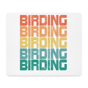 Bird Watching Birding Bird Retro Gift - Mouse Pad (horizontal) - white - Front