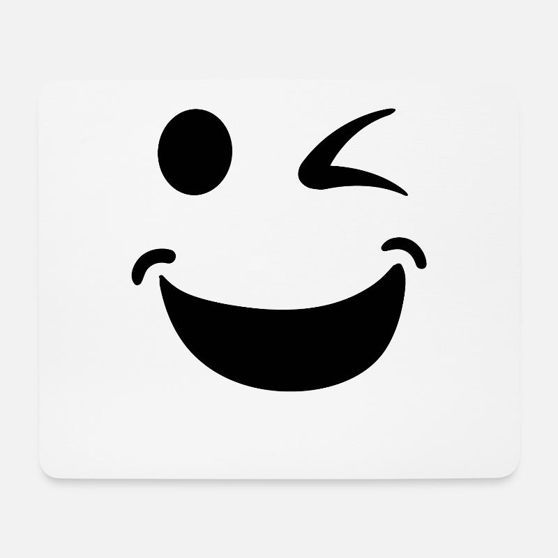 Lachendes Gesicht Lustiges Gesicht Karneval Kostüm - Mousepad (Querformat) - Weiß