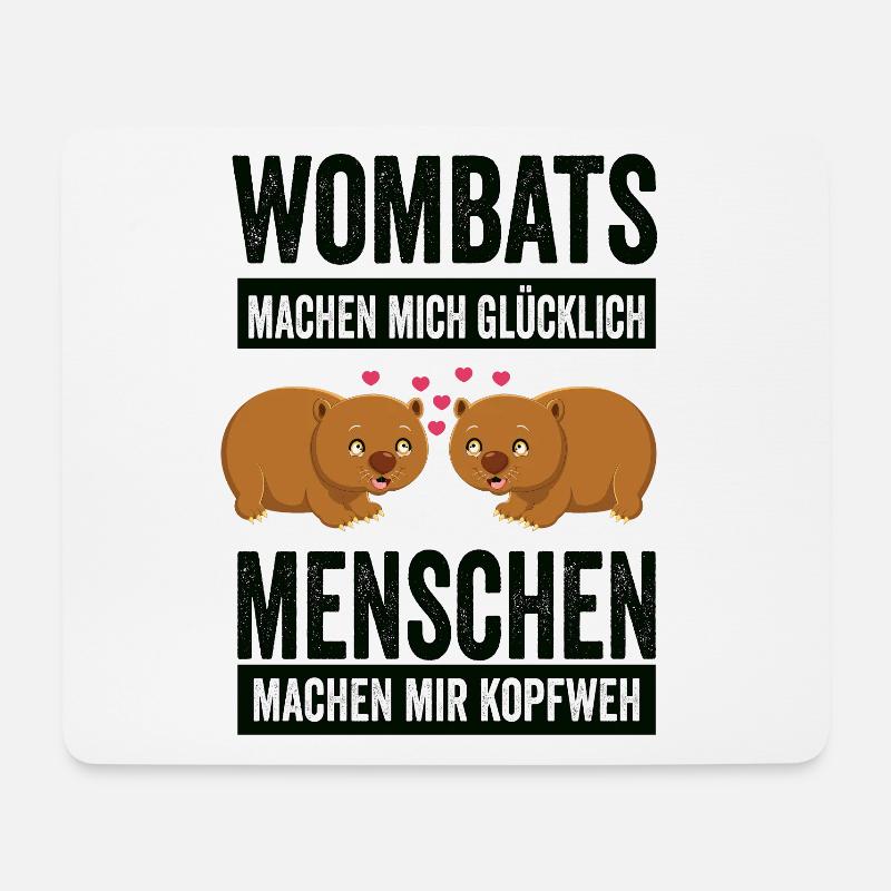 Wombat Wombatzüchter Beuteltier Geschenk - Mousepad (Querformat) - Weiß