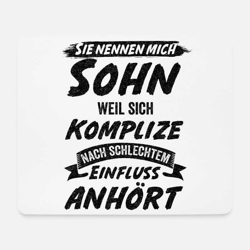 Sohn Komplize Lustige Sprüche Geschenk - Mousepad (Querformat) - Weiß