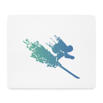 skifahren wintersport ski skiurlaub skifahrer wint - Mousepad (Querformat) - Weiß - Vorne