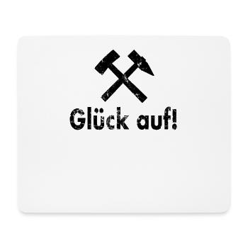 GLÜCK AUF Bergbau Gruß Geschenk Ruhrgebiet - Mousepad (Querformat) - Weiß - Vorne