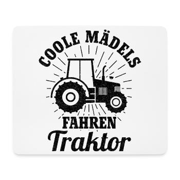 Traktor Mädels Bauer Großvater Landwirtschaft Gesc - Mousepad (Querformat) - Weiß - Vorne