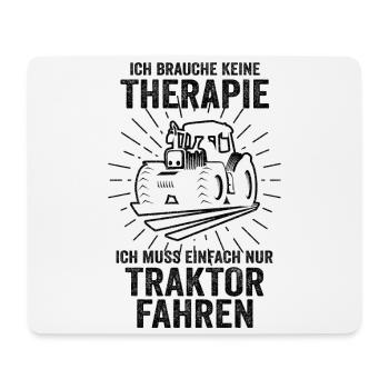 Traktor Therapie Trecker Landtechnik Bauer Geschen - Mousepad (Querformat) - Weiß - Vorne