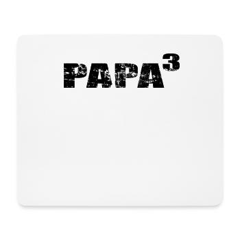Werdender Papa hoch 3 Drillinge 3 Töchter 3 Söhne - Mousepad (Querformat) - Weiß - Vorne