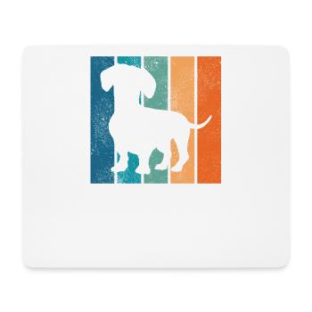 Dachshund Dachshund Dog Teckel Retro Gift - Mouse Pad (horizontal) - white - Front