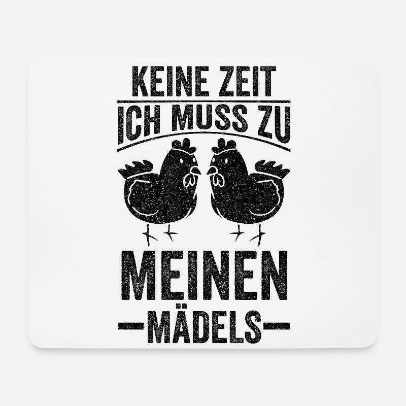 Hühner Hühnerbesitzer Henne Hahn Bauer Geschenk - Mousepad (Querformat) - Weiß