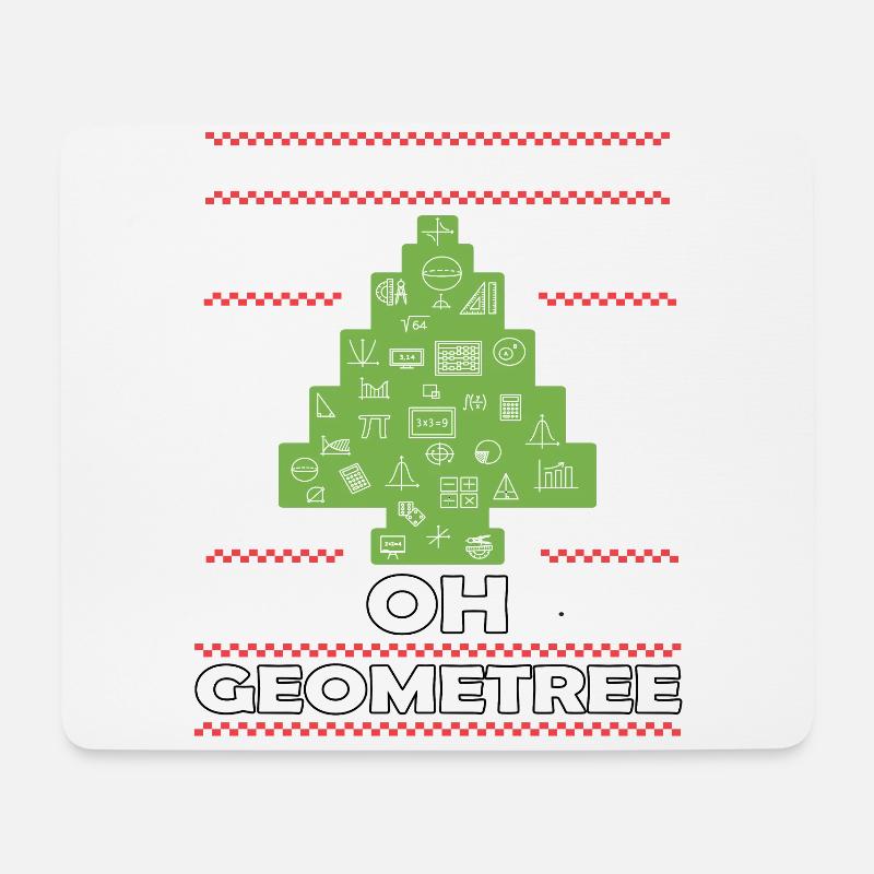 Oh Geometree - Tapis de souris (format paysage) - blanc