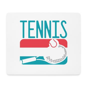 tennis tennis player tennis racket tennis court sp - Mouse Pad (horizontal) - white - Front