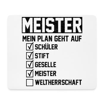 Meister Handwerksmeister Mechatroniker Tischler Ge - Mousepad (Querformat) - Weiß - Vorne