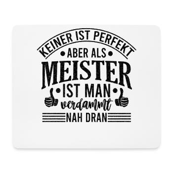 Meister Mechaniker Werkstatt Maurer Betonbauer Ge - Mousepad (Querformat) - Weiß - Vorne