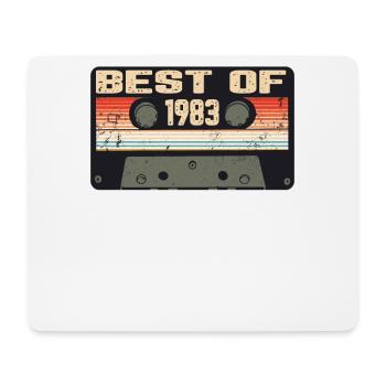 Vintage 1983 anniversaire rétro cassette cadeau - Tapis de souris (format paysage) - blanc - Devant