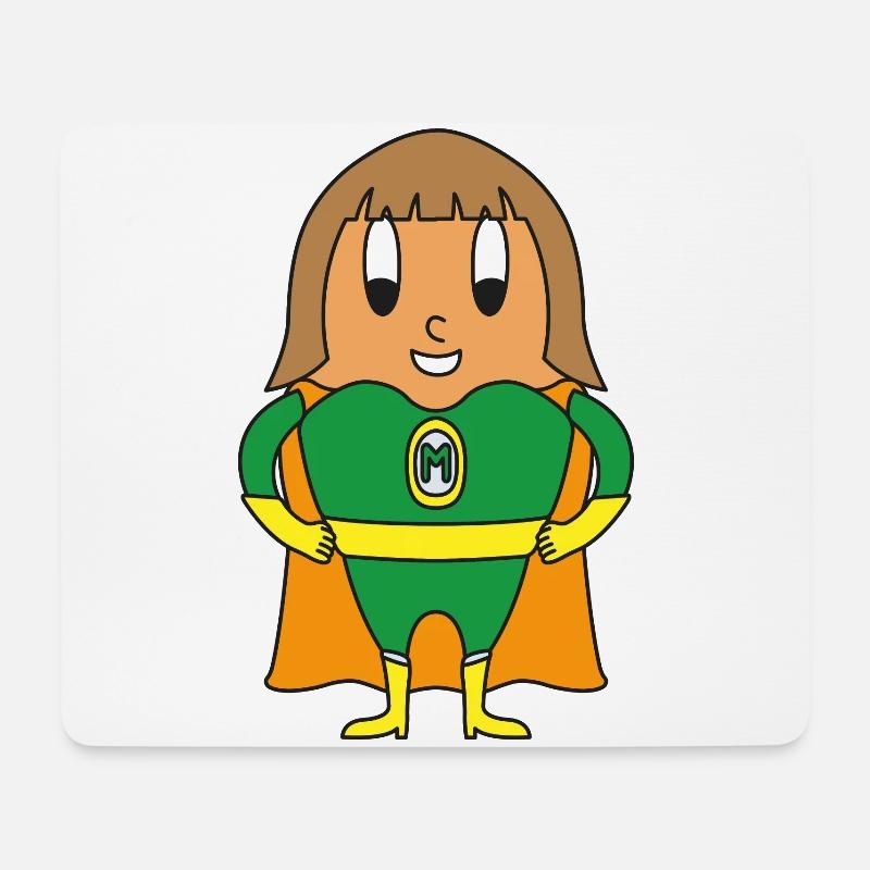 Superheldin Ei - Mousepad (Querformat) - Weiß