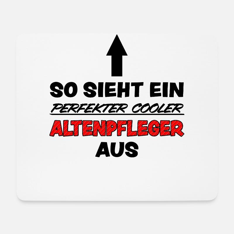 Perfekt Altenpfleger Lustiger Spruch Fun Geschenk - Mousepad (Querformat) - Weiß
