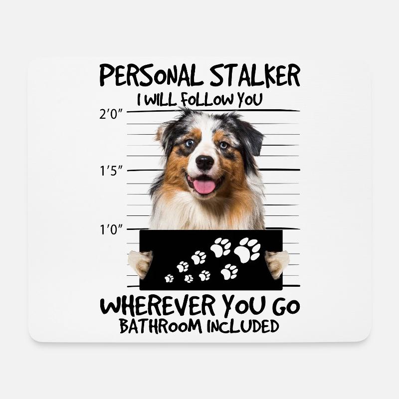 Australian Shepherd - Mousepad (Querformat) - Weiß