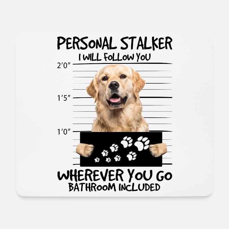 Golden Retriever - Mousepad (Querformat) - Weiß